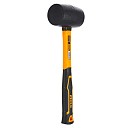 Киянка 450г гумова чорна фібер INGCO HRUH8216