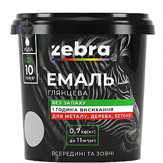 Фарба емаль ZEBRA 2кг Білий 10