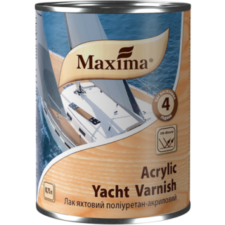 Лак яхтовий пол-акр глян MAXIMA 0.75л