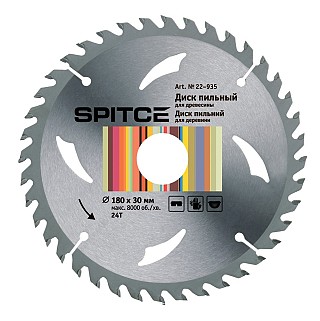 Диск пил 180 (24Т 30мм) 22-935 SPITCE