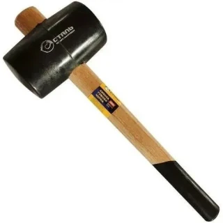 Молоток чорна гума 120г Сталь дерев. ручка 106190