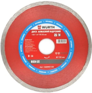 Диск ал. CERAMIC 125*1.0*1.4*22.23 RED LINE 1125