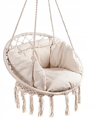 Крісло підвісне Bonro беж. + подушка
