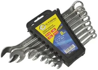 Набір ключів комбінованих 8шт. сталь 65921