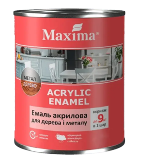 Емаль акрил MAXIMA капучіно шовков.-матова  0,75л