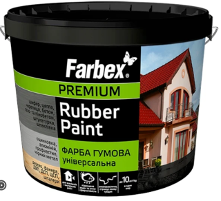 Фарба FARBEX гумова  універсал. хакі 1,2кг