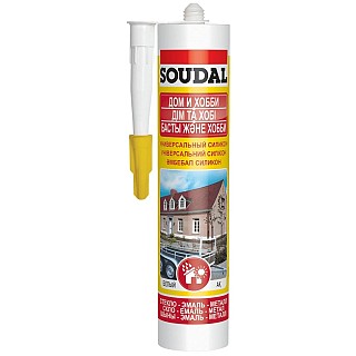 Герметик/силікон  SOUDAL унів. білий 280мл