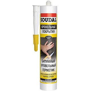 Герметик бітумний покрів. чорний 280мл Soudal