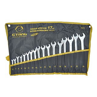 Набір ключів комбінованих 17шт. сталь 48479