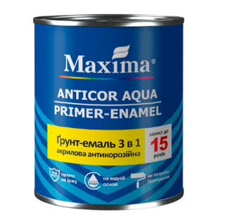 ъГрунт-емаль 3в1 "Anticor Aqua"MAXIMA графіт 0,9кг