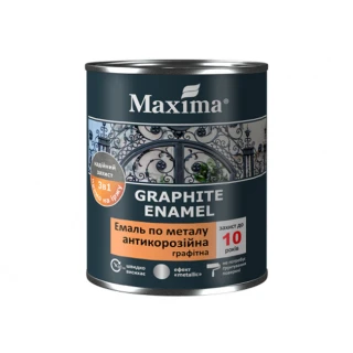 Емаль MAXIMA антикор. 3в1 графіт. чорна 0,75кг