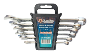 Набір ключів ріжк.-нак.сатин 8-17 6шт 05-00006