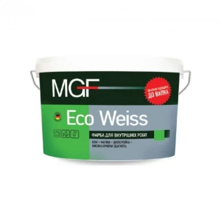 Фарба MGF Eco Weiss в/е д/внутр. робіт 14кг 040