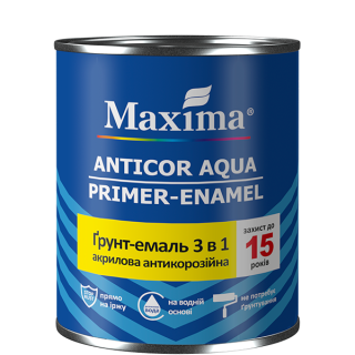 ъГрунт-емаль 3в1 "Anticor Aqua" MAXIMA білий 0,9кг
