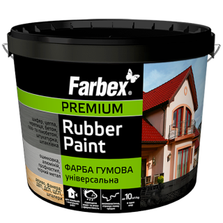 Фарба FARBEX гумова  універсал. зелена 12кг