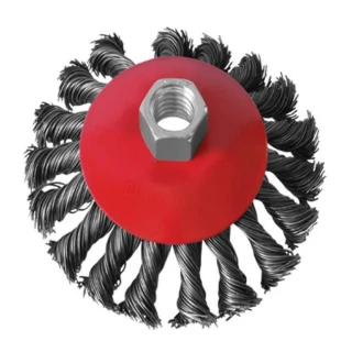 Щітка конусна 100мм M14 гофр. проволока  WE7132612