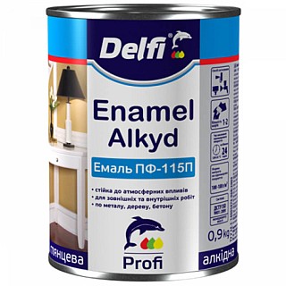 Емаль алкідна ПФ-115 DELFI чорна 2,8кг