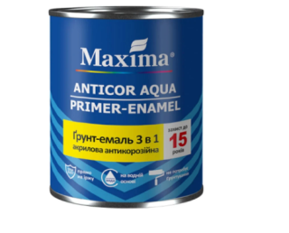 ъГрунт-емаль 3в1 "Anticor Aqua"MAXIMA шоколад0,9кг
