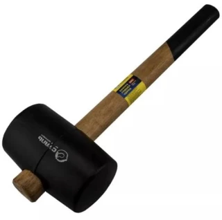 Молоток чорна гума 900г Сталь дерев. ручка 106189