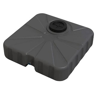 Бак ПЕ для душу 50л 3-х шар. 600*600*165 чорний
