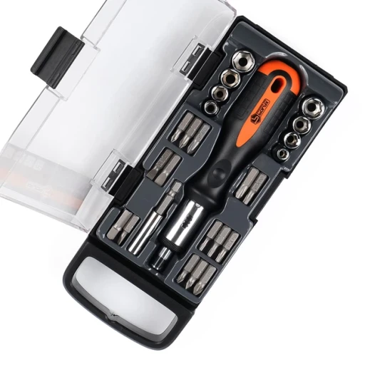 Викрутка змінні насадки реверс  25шт.POLAX 51-049