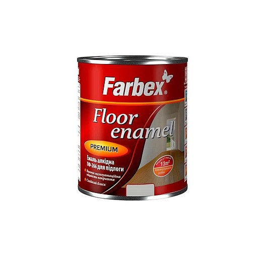 Емаль алкідна ПФ-266 FARBEX червоно-коричн 0,9кг