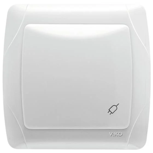 Розетка VIKO KARMEN 1 біла. + кришка, земля1012