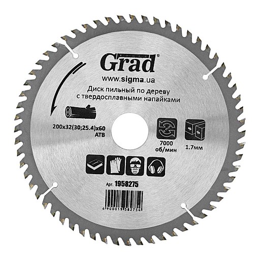 Диск пил Grad 200 (60Т, 25,4мм) 1958275