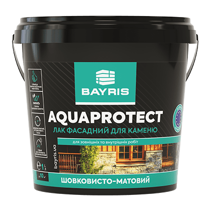 Лак фасадний для каменю "шовк.-матовий" Байріс 1л