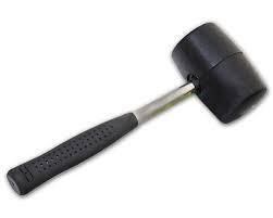 Молоток чорна гума 680г Сталь 40134