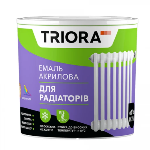 Фарба д/радіат. TRIORA акрил 0,4кг.біла