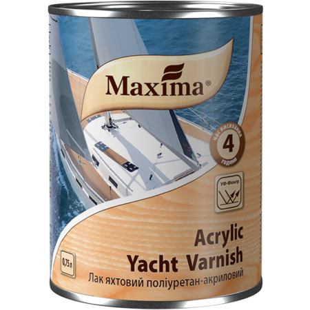 Лак яхтовий пол-акр глян MAXIMA 0.75л