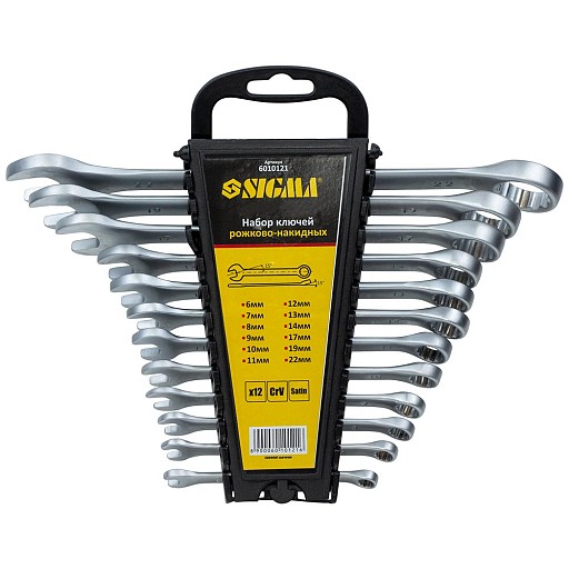 Набір ключів ріжк.-нак.Сігма 6-22мм 12шт. 6010121