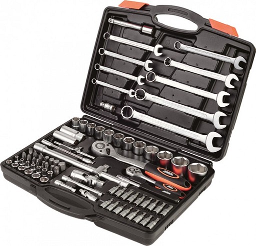 Набір насадок торцевих з тріск 1/4"1/2"82од 58-130