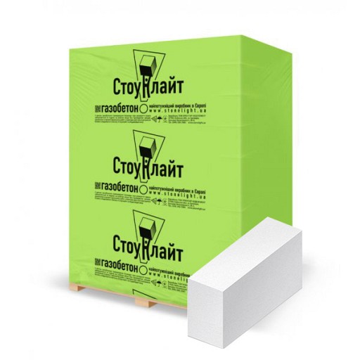 Газоблок Стоунлайт 20*30*60 Бровари (60шт) 2,16м3