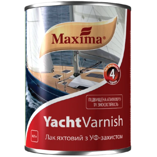 Лак яхтовий алкідно-урет. глянс.  MAXIMA 0.75л