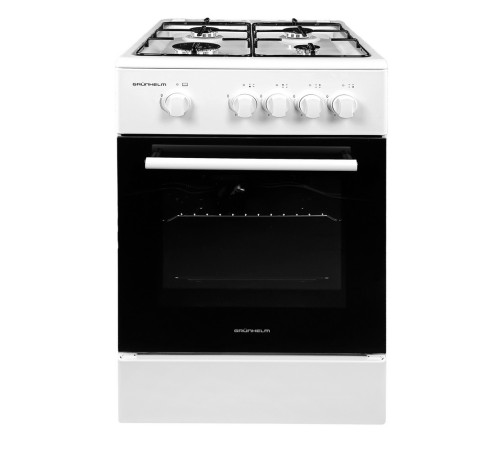 Газова плита GRUNHELM G4F5600W 50см біла