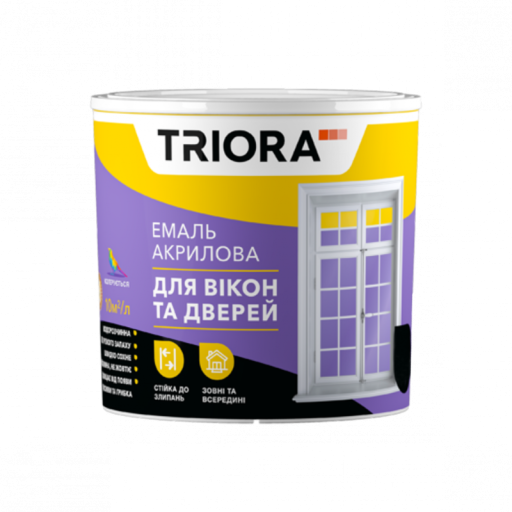 Фарба Triora д/вікон, дверей біла акрил 400мл