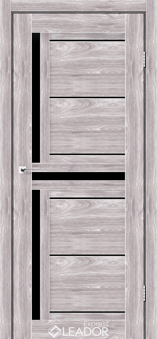 Двері LARIANA 800*2000 Клен Південний чорне скло