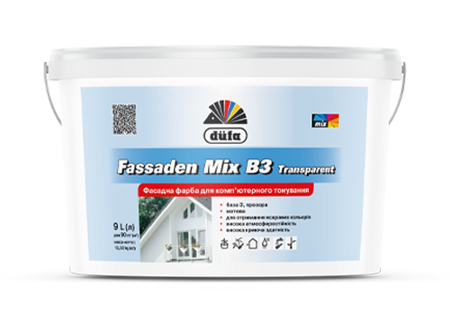 Фарба DUFA базова Fasaden Mix B3 9л транспорент