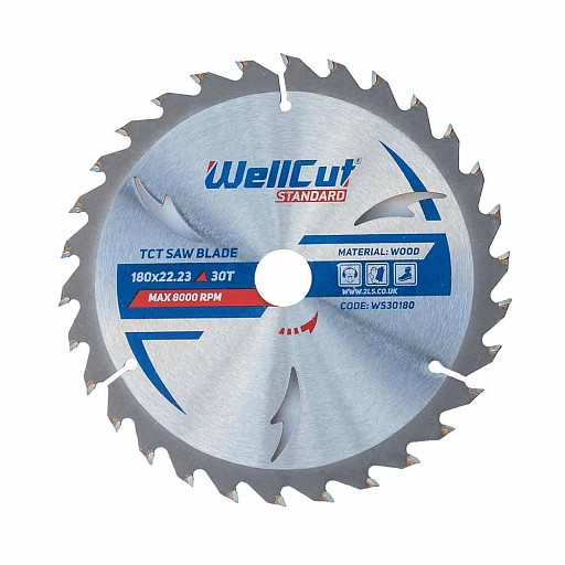 Диск пил 180 (30Т, 22,2мм) WS30180 WellCUT standar