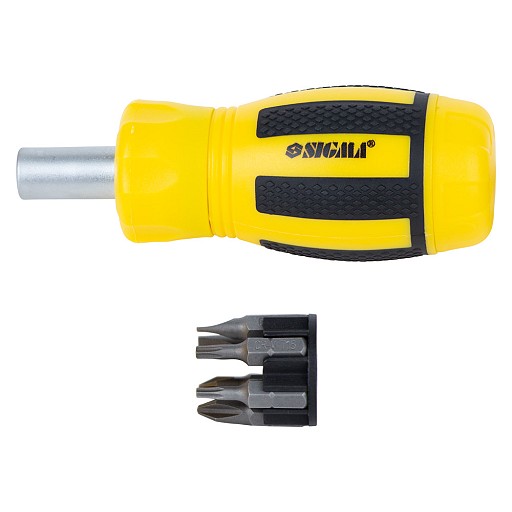 Викрутка SIGMA з реверсом міні+біт 6шт 4001811