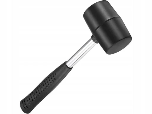 Молоток чорна гума 225г Сталь 40132