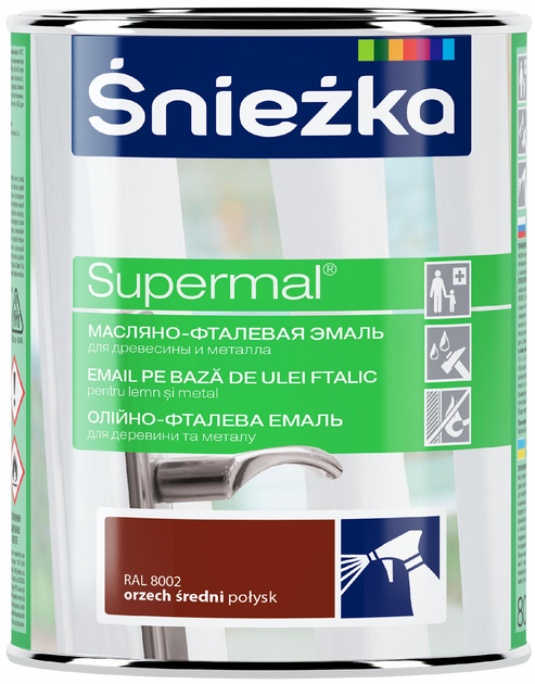Фарба Sniezka 0,8л середній горіх RAL 8002