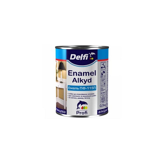 Емаль алкідна ПФ-115 DELFI св.-зелена 0,9кг