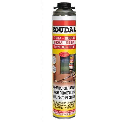 Піна  SOUDAL зима пістолет 750мл Бельгія