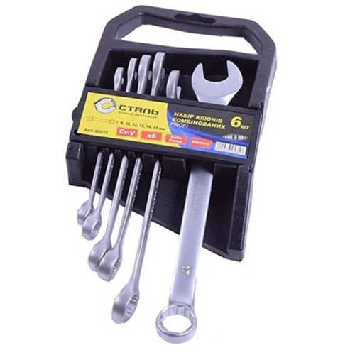 Набір ключів комбінованих 6шт. сталь 69208/48035