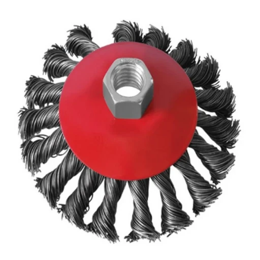 Щітка конусна 100мм M14 гофр. проволока  WE7132612