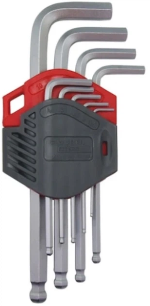 Набір ключів Г-под HEX з кул SW1.5-10mm 9шт подовж