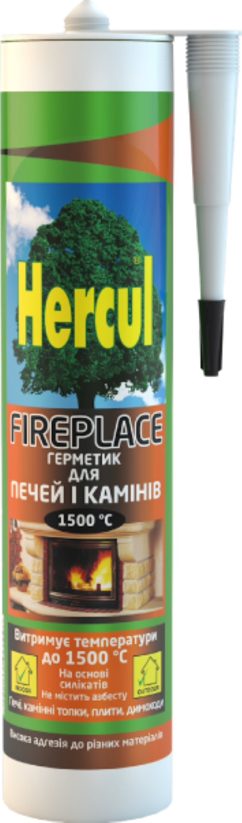Герметик FIREPLACE д/печей і камінів чорний 280мл